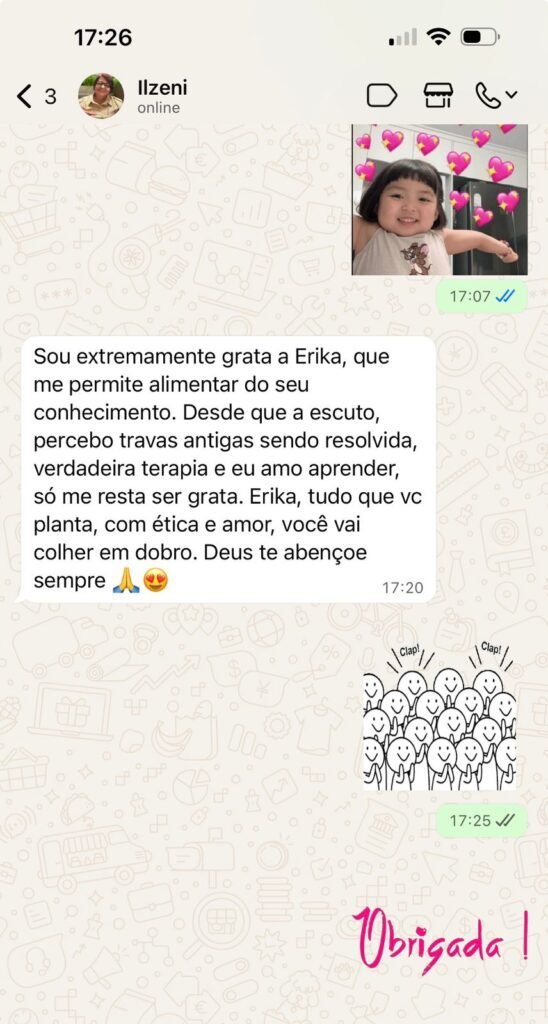 Depoimento de Ilzeni no WhatsApp